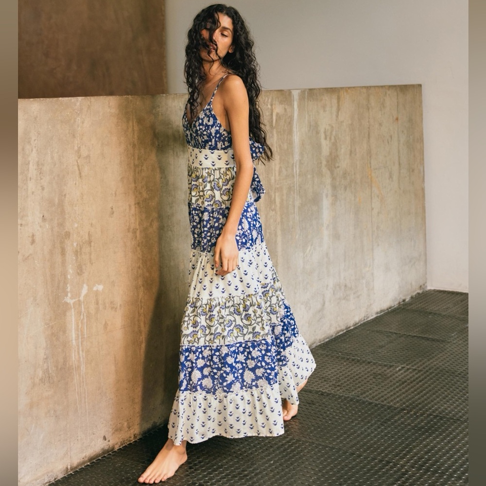 ZARA PATCHWORK PRINT PANEL DRESS MEDIUM EUC - image 3